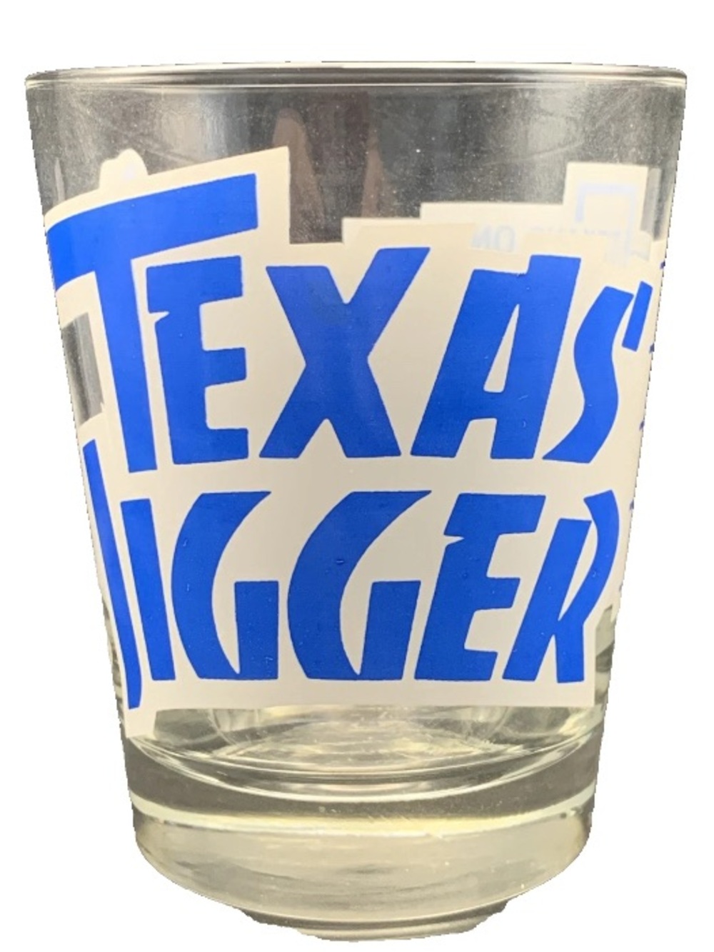 Pre Owned Texas Jigger Large Blue Measuring Shot Glass Shotglass Novelty